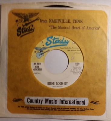 GUY MITCHELL 45 IRENE GOOD-BY B/W ALABAM NM STARDAY 828 - Image 1 of 2