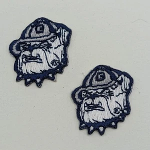 Lot of 2 Vintage Georgetown Hoyas Mascot Logo Patches NCAA College - Iron-on - Picture 1 of 3