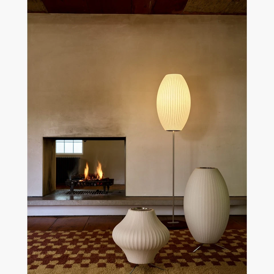 George Nelson Cigar  Tripod Floor Lamp -Medium-Authentic, Excellent - Image 1 of 4