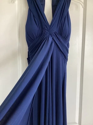 Jessica Howard Evenings Navy Blue Cocktail Dress Size 6 Zip Up Party Formal Chic - Image 1 of 4
