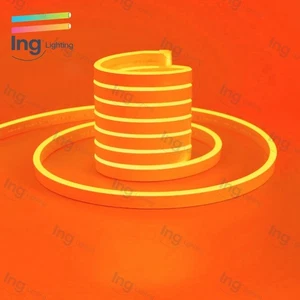 110V Flexible Orange LED Neon Rope Light Strip Waterproof Party Garden Building - Picture 1 of 16