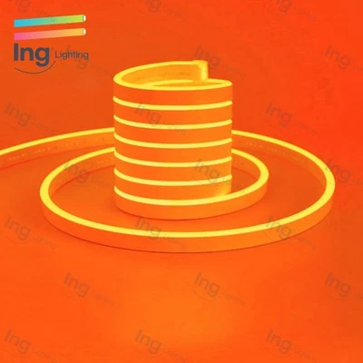 110V Flexible Orange LED Neon Rope Light Strip Waterproof Party Garden Building - Image 1 of 4