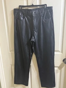 American Eagle- Black Faux Leather Stretch Pants- SZ 14- NWOT - Picture 1 of 8
