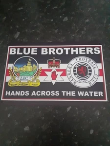 Linfield Rangers Blue Brothers Metal Sign - Picture 1 of 1
