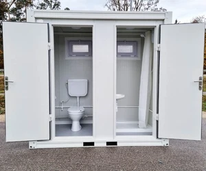 Toilettencontainer Sanitärcontainer WC Container Duschcontainer WC Dusche Weiß - Bild 1 von 9