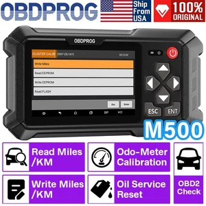 OBDPROG M500 Oil Reset OBD2 Tool Odometer Correction Mileage Adjustment Diagnost - Bild 1 von 11
