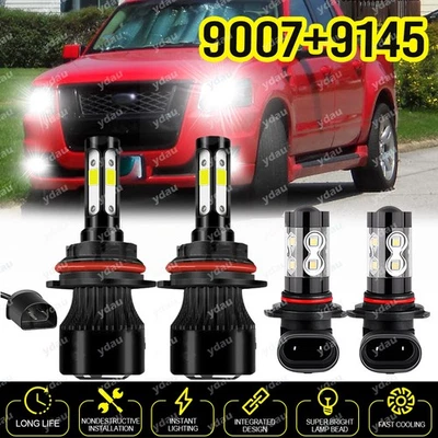 Farol dianteiro LED + kit de lâmpadas de neblina para Ford Explorer Sport Trac 2001-2005 - Imagem 1 de 4