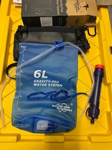 Gravity Wasserfilter Strohhalm, 6L, Camping Wasseraufbereiter Filtersystem, Survival - Bild 1 von 17