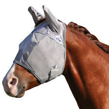 Cashel Crusader Fly Mask Horse Standard With Ears and 70% UV Sun Protection Gray
