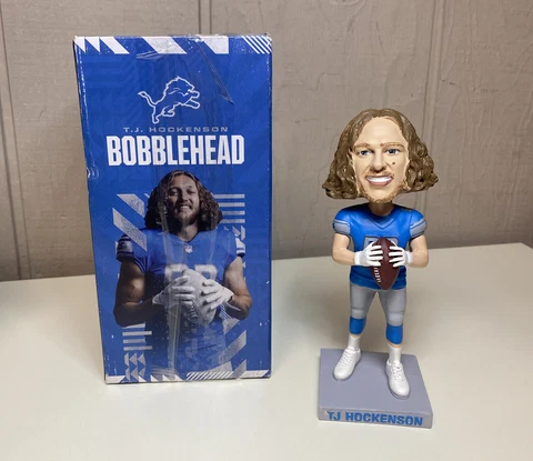 TJ Hockenson Detroit Lions Collectable Bobblehead Collectors 2021 With Box Cover