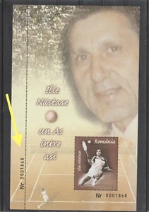 Romania 2004 STAMPS Tennis Ilie Nastase MS with number twice MNH French Open - Picture 1 of 1