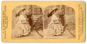 Stereopticon Card Will any Gent Take This Young Lady into his Lap - Picture 1 of 1