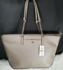 Nine West Caella Large Grey Tote With Silver Accents
