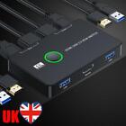KVM Switch Splitters 4 Ports USB Switch Splitter for 2 Computers Share Keyboard