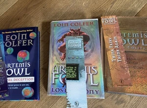 Artemis Fowl X 3, Signed By Eoin Colfer,1st/1st Editions, With Bookmarks /doodle - Picture 1 of 6