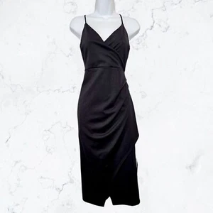 New Lulus All This Appeal Bodycon Black Cocktail Dress Sz M - Picture 1 of 7