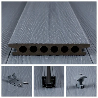 WPC Terrassendielen 2.Generation Kratzfestigkeit Diele Aluminium System, Muster - Bild 1 von 4