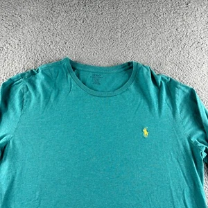 Polo Ralph Lauren T-Shirt Herren Large Blau Tee Langarm Freizeit Preppy Teal - Bild 1 von 8