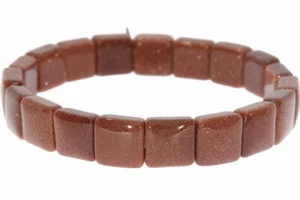  Goldfluss Platten Stretch Armband 10x10mm SAB229 - Bild 1 von 1