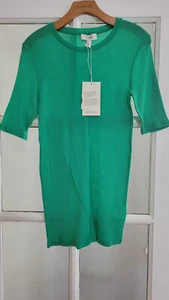COS Slim-Fit Wool T-Shirt SIZE MEDIUM GREEN NWT - Picture 1 of 6