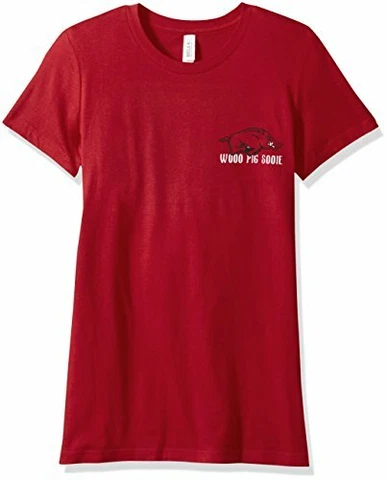 NCAA Arkansas Razorbacks Women's Double Pattern Scroll Favorite Short sleeve Cover