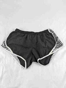 Soffe Black Zebra Print Elastic Waistband Athletic Track Shorts Junior Small - Picture 1 of 6