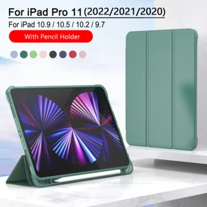 PU Leather Smart Case with Pencil Holder For iPad Pro 11 Air 5/4/3 10th 9th 8th - Picture 1 of 20