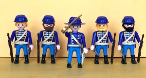 Playmobil,SOLDIERS,UNION ARMY,BLUE COATS,WESTERN CITY/FORT ROCKS #70944,iTEM#R57 - Picture 1 of 3
