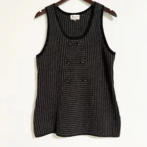 Anthro Laureate Lane Wool Angora Blend Ribbed Sweater Vest Size Large - Picture 1 of 9