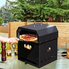 4-in-1 Multipurpose Outdoor Pizza Oven 2-Layer Detachable Grill Oven & Fire Pit