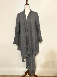 SKULLZ LONDON Strickjacke schwarz-grau mit asymmetrischem Saum - Bild 1 von 4