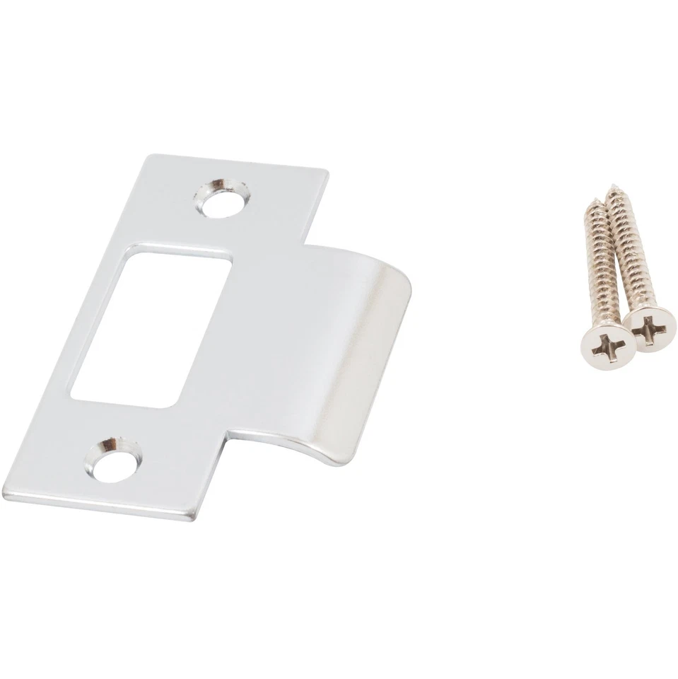 STONE HARBOR HARDWARE Square Corner T-Strike Plate, 2-3/4 Inches, 2-1/8" Center-to-Center, Polished Ch