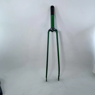 Horquilla de bicicleta Schwinn verde vintage de 27 pulgadas 1 pulgada dirección roscada acero B1 Foto 1 de 4