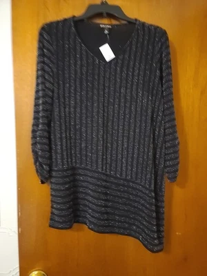 Топ Dressbarn Roz & Ali черный с блестками размер средний - Изображение 1 из 4