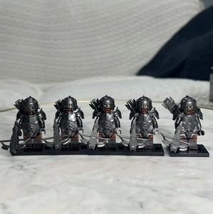 Lego Orc Uruk-hai x5 Custom Printed Minifigure Lot w/ Crossbow Lord of the Rings - Picture 1 of 4