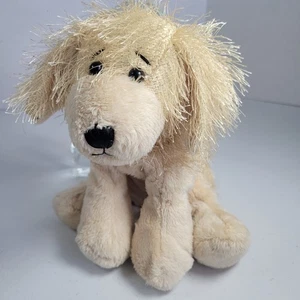 Ganz Plush Dog Cream Gold Shaggy Hair 10" Sitting Stuffed Animal Toy - Picture 1 of 4