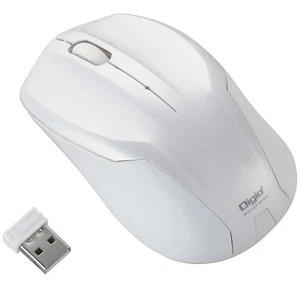 Digio2 Mouse Wireless Quiet 3 Button BlueLED White 48311 - Bild 1 von 3