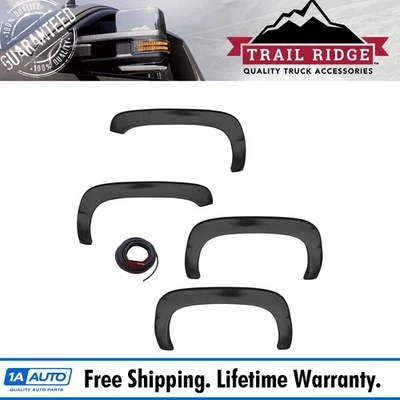 Trail Ridge Fender Flare Kit Bolt On Pocket Rivet Style Smooth for GMC Short Bed - Imagem 1 de 4