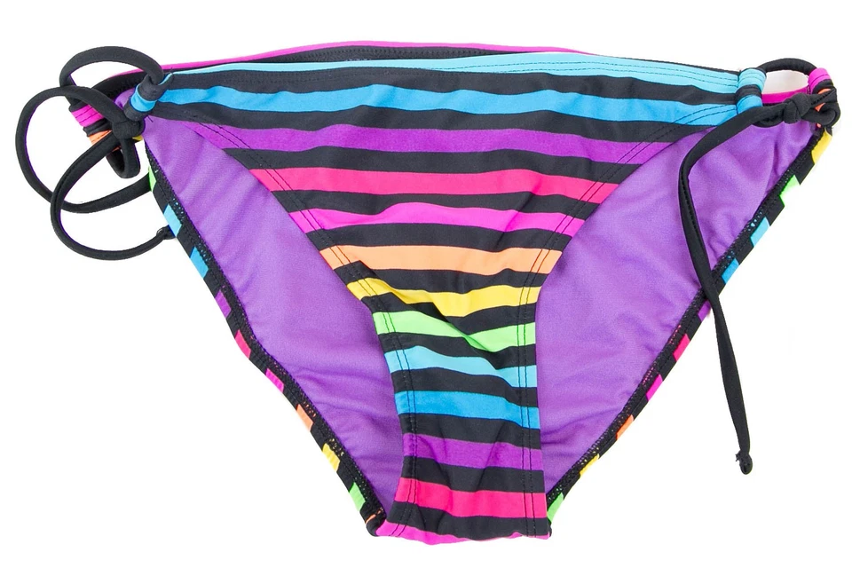 Parte inferior de natación lateral a rayas arco iris California Waves para mujer M Foto 1 de 1