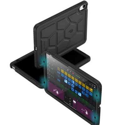 For iPad 10.9 2022 Case Heavy Duty Shockproof Kids Friendly Silicone Cover Black - Image 1 of 4