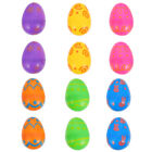 12 pièces panier de Pâques poules assorti œufs jouet décorer