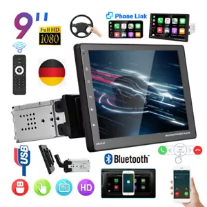 1 DIN 9'' Autoradio Abnehmbarer Touchscreen CarPlay IOS/Android Bluetooth WiFi - Bild 1 von 17