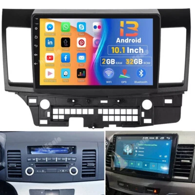 Radio estéreo de navegación GPS para coche Android 13 de 10,1" 32G para Mitsubishi Lancer8 2008-2015 Foto 1 de 4