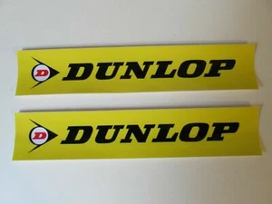 Two Yellow Dunlop Tires Racing Decals Stickers Graphic AMA Motocross Supercross - Picture 1 of 3