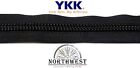 YKK Coil Zipper Chain #10 X-Heavy Duty Sold by the yard Made in USA "Black