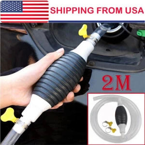 Manual Siphon Hand Pump Portable Auto Fuel Transfer Pump for Gas Gasoline Petrol - Picture 1 of 22