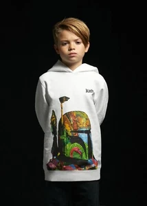 KITH Kids × Star Wars Floral Hoodie. White. Size 7. Authentic. Finale Price. - Picture 1 of 7