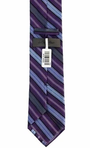 Corbata a rayas azules púrpuras Calvin Klein nueva con etiquetas $65 3-1/4" de ancho - Imagen 1 de 8