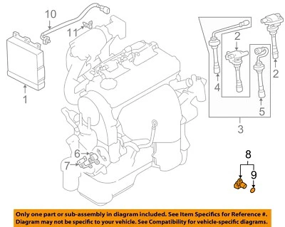 MITSUBISHI OEM 02-07 Lancer-Engine Camshaft Cam Position Sensor MD348074 - Image 1 of 2