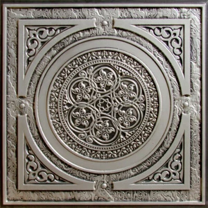 # 225 Antique Silver 2'x2' PVC Faux Tin Decorative Ceiling Tile (Lot of 12) - Picture 1 of 2